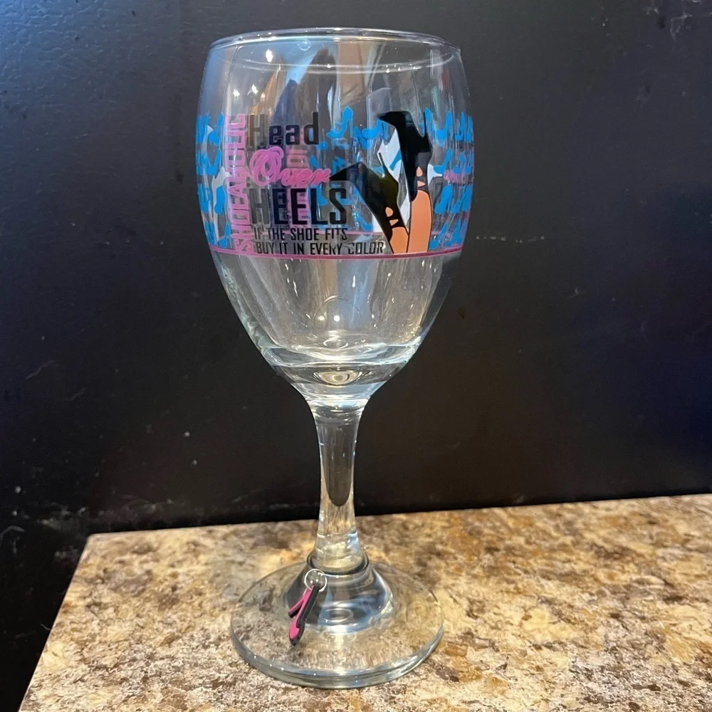 Wine Glass Head over Heels Shoe Shopaholic